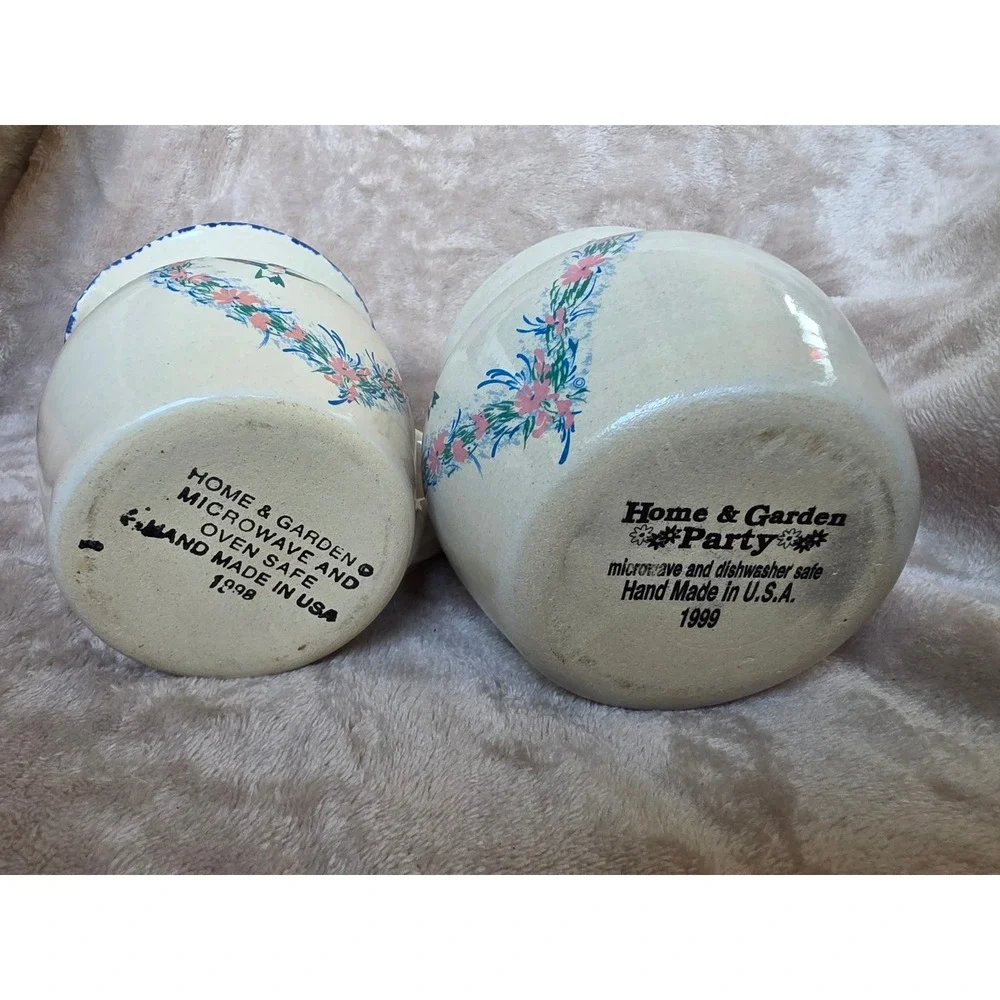 Home & Garden Party Stoneware Hummingbird Pitcher and Sugar Bowl Set 1998 1999